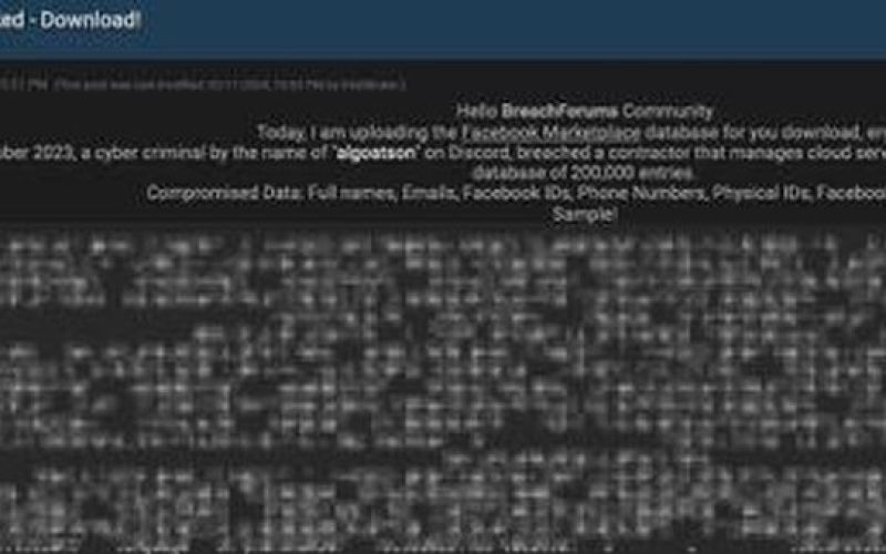 200.000 tài khoản Facebook Marketplace bị rò rỉ trên diễn đàn hack