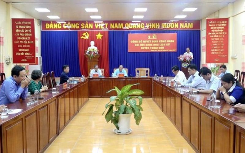 An Giang ra mắt Chi hội Khoa học Lịch sử huyện Thoại Sơn