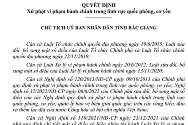 Bắc Giang: Phạt 62,5 triệu đồng một trường hợp không chấp hành lệnh gọi nhập ngũ