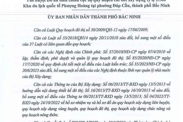 Bắc Ninh điều chỉnh quy hoạch Khu du lịch Quốc tế Phượng Hoàng