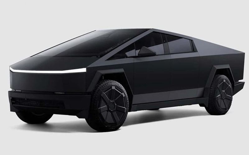 Bán tải điện Tesla Cybertruck 2024 ngoại thất đen mờ xuất hiện