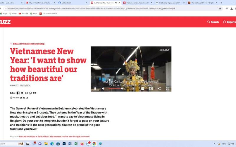Báo chí Bỉ đưa tin về Tết cổ truyền Việt Nam