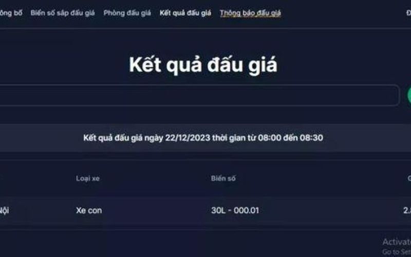 Biển 'siêu VIP' 30L-000.01 của Hà Nội chốt giá hơn 2,8 tỷ sau 30 phút