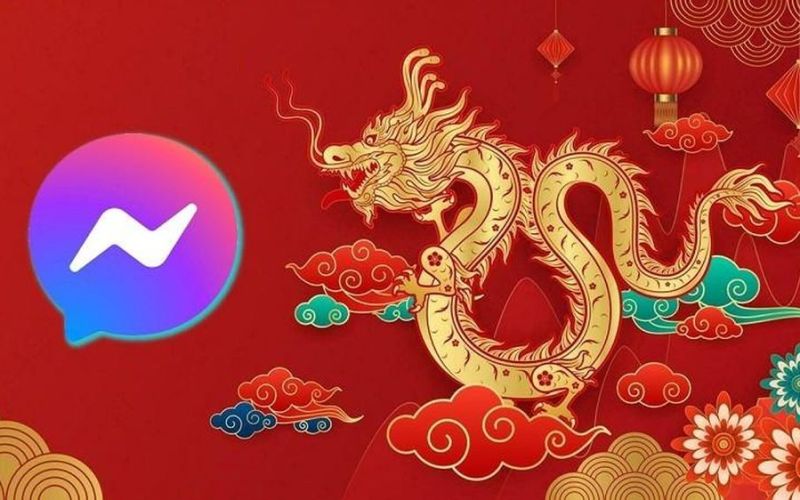 Cách đổi chủ đề Tết 2024 trên Messenger với hình ảnh con rồng siêu đẹp
