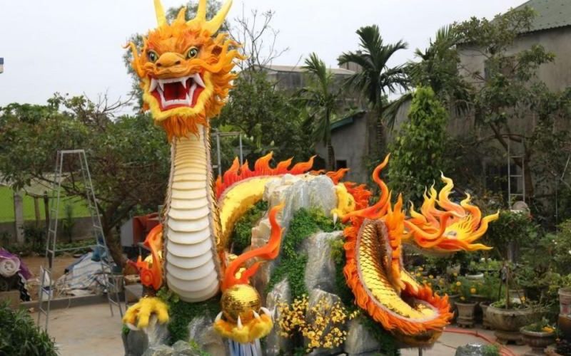 Cận cảnh linh vật rồng gây 'bão mạng' của nghệ nhân Đinh Văn Tâm