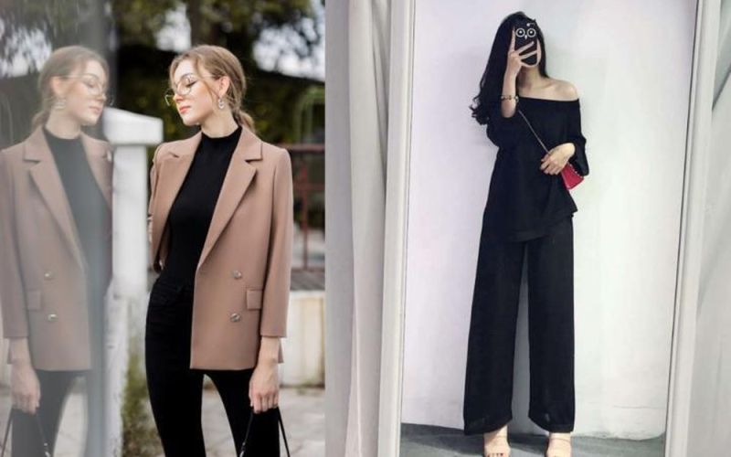 Chỉ mất 3 phút để phối quần đen với áo mùa đông chuẩn chỉnh