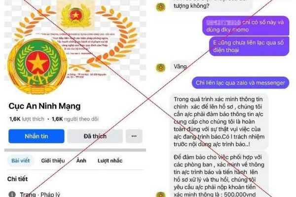 Công an thành phố Hà Nội cảnh báo các trang Facebook giả mạo Cục An ninh mạng, Trung tâm đào tạo cờ vua nhí