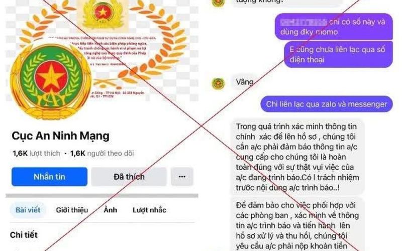 Công an thành phố Hà Nội cảnh báo các trang Facebook giả mạo Cục An ninh mạng, Trung tâm đào tạo cờ vua nhí