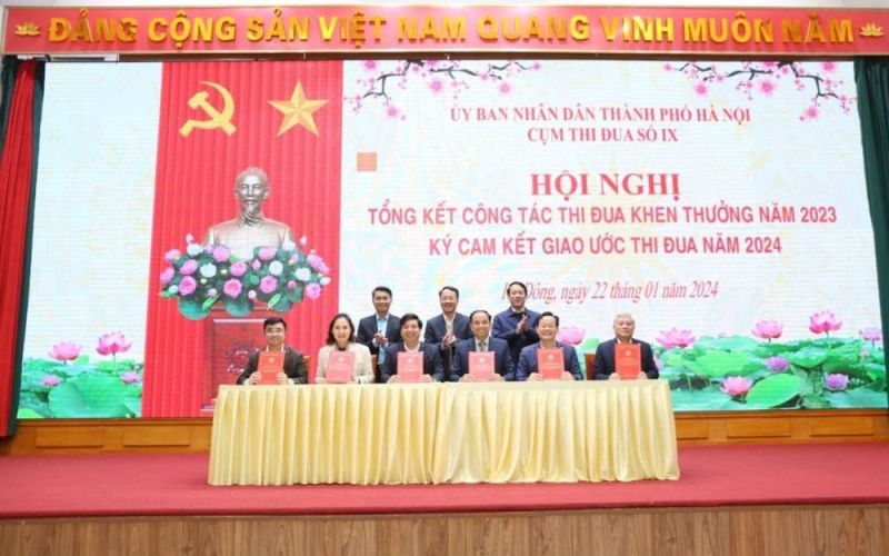 Cụm thi đua số 9 thành phố Hà Nội ký giao ước thi đua năm 2024