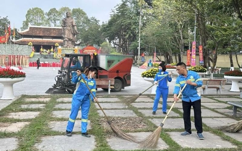 Đảm bảo vệ sinh môi trường Lễ hội Gò Đống Đa