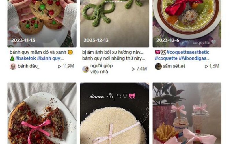 Dân mạng đua nhau theo 'trend' buộc nơ vào đồ ăn