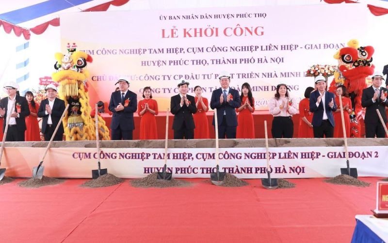 Hà Nội khởi công 2 cụm công nghiệp tại Phúc Thọ với tổng mức đầu tư 703 tỷ đồng