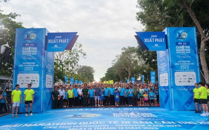 Hàng ngàn vận động viên tham gia giải 'Marathon quốc tế di sản Cần Thơ 2023'