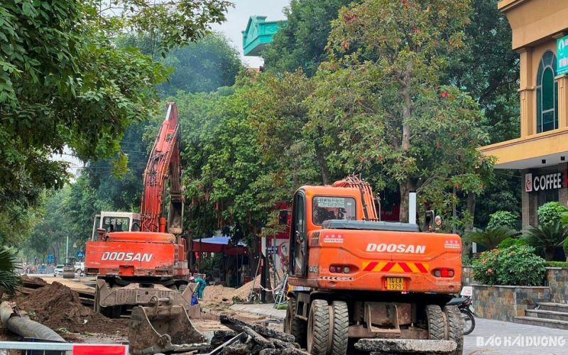 Hoàn trả mặt đường giao thông ở TP Hải Dương trước ngày 20/1