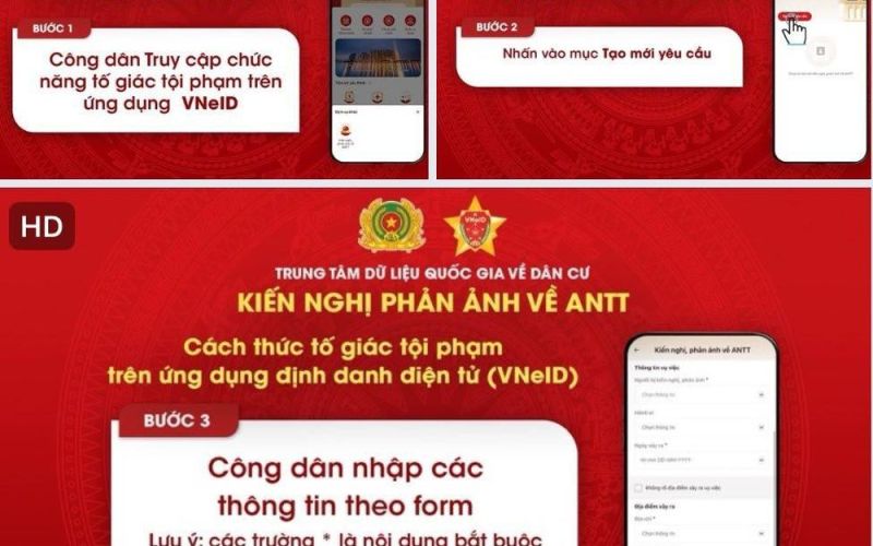 Hướng dẫn tố giác tội phạm qua ứng dụng VneID