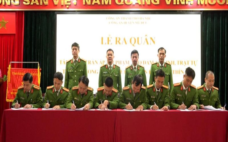 Huyện Mỹ Đức triển khai cao điểm trấn áp tội phạm dịp Tết Nguyên Đán 2024