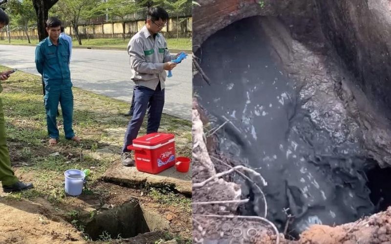 Kiểm tra, lập biên bản doanh nghiệp sản xuất giấy xả thải ra môi trường