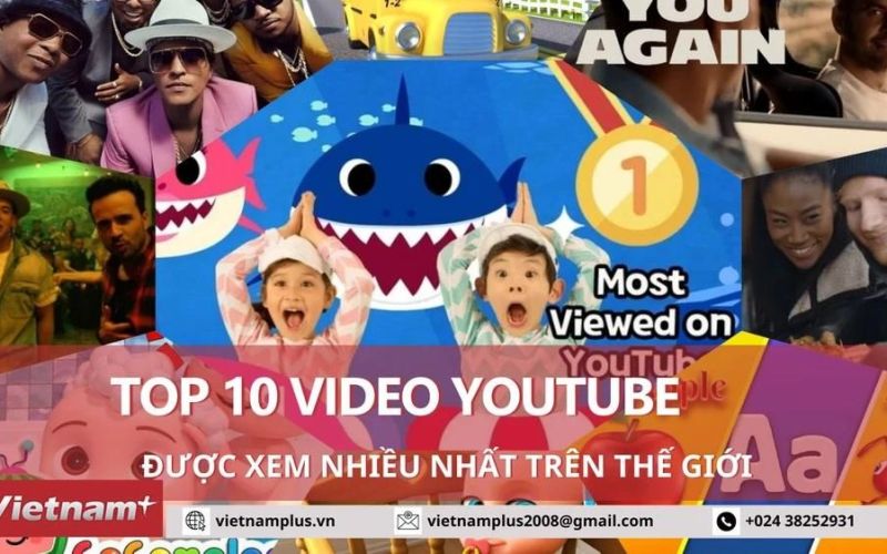 Những video được xem nhiều nhất trên Youtube: Gangnam Style bị đẩy khỏi Top 10