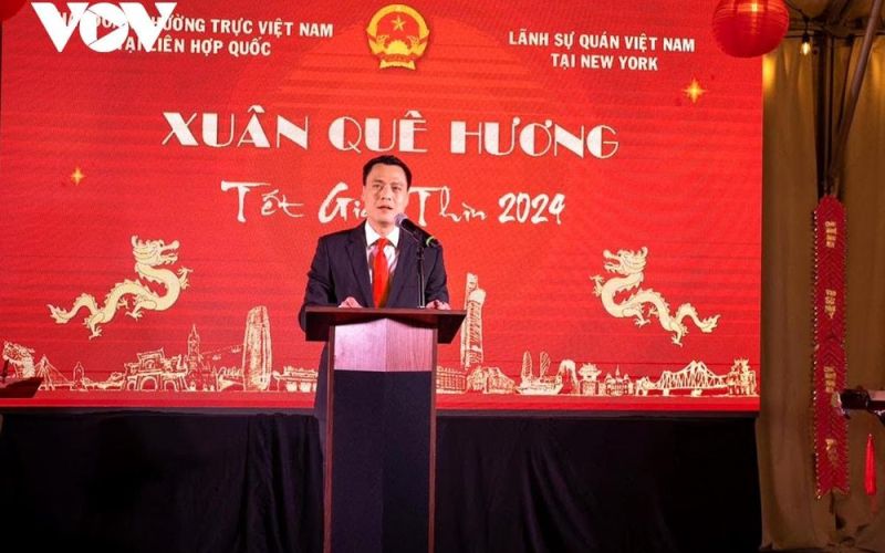 Phái đoàn Việt Nam tại LHQ tổ chức 'Tết Cộng đồng-Xuân Quê hương Giáp Thìn 2024'