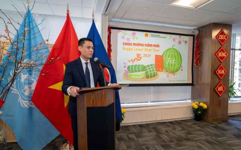 Phái đoàn Việt Nam tại Liên Hợp Quốc giới thiệu ẩm thực Tết tới bạn bè quốc tế