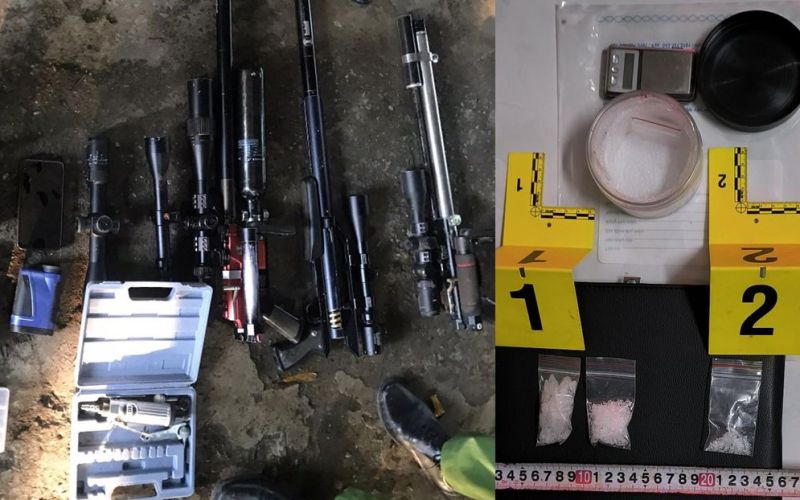 Phát hiện nhiều súng đạn khi truy bắt đối tượng mua bán ma túy