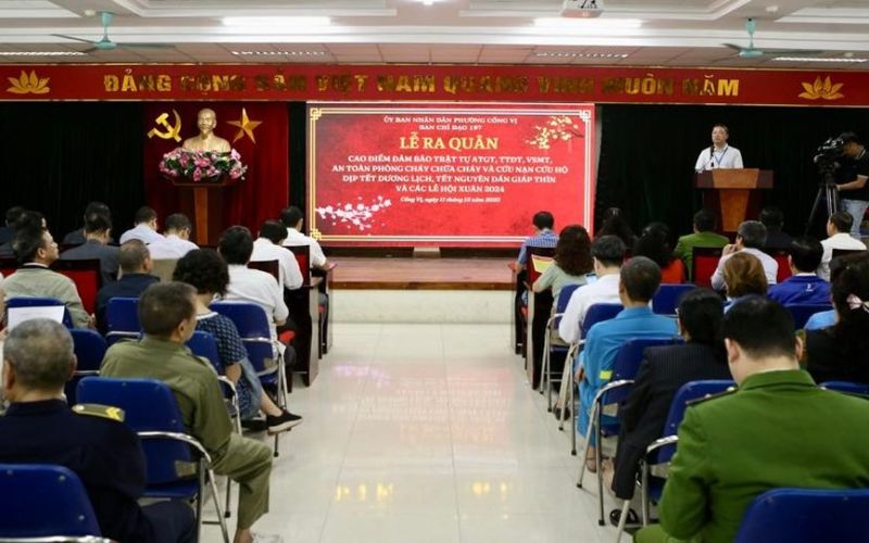 Quận Ba Đình: Ra quân cao điểm bảo đảm trật tự đô thị dịp Tết 2024