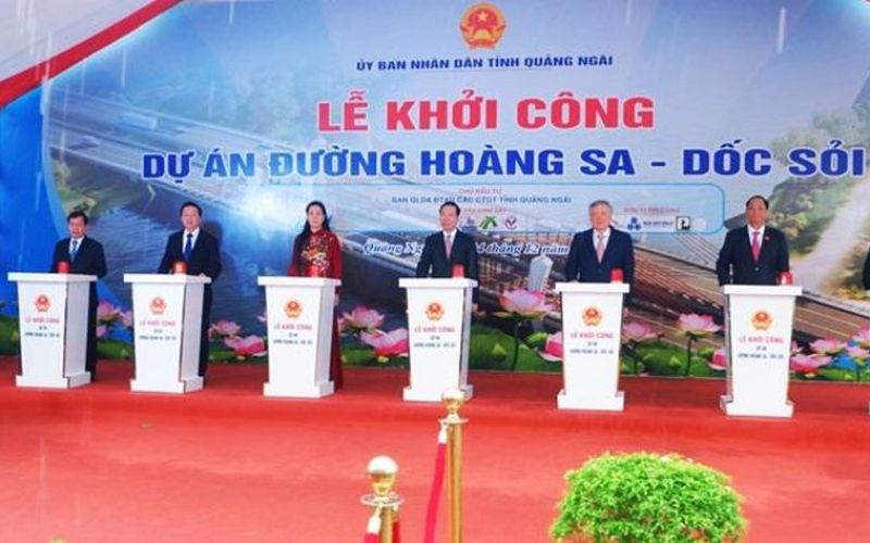 Quảng Ngãi khởi công Dự án Đường Hoàng Sa - Dốc Sỏi, tổng vốn đầu tư 3.500 tỷ đồng