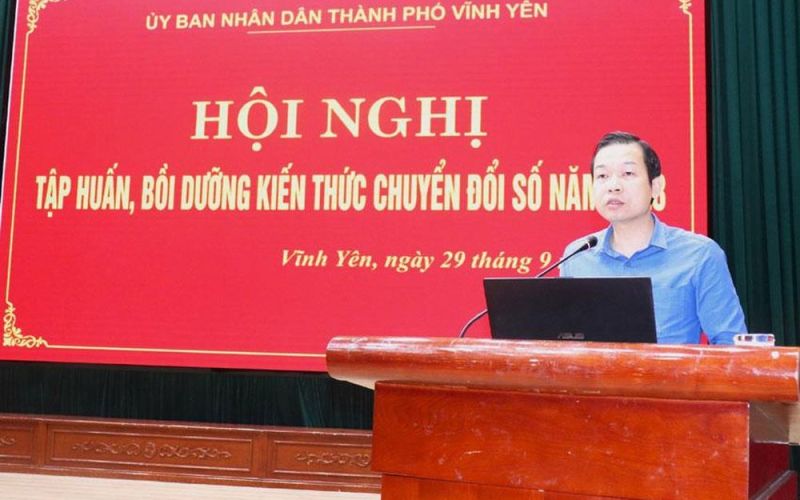 Thành phố Vĩnh Yên đứng đầu về chuyển đổi số của tỉnh Vĩnh Phúc