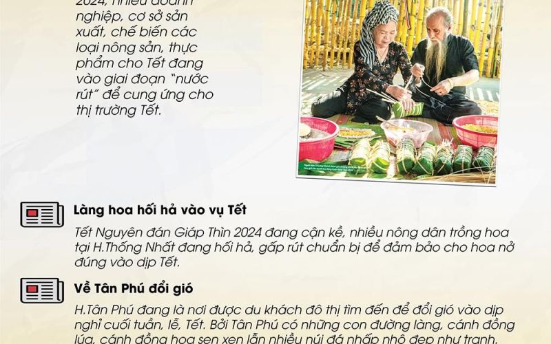 Tin tức nổi bật trên Báo Đồng Nai cuối tuần ra ngày 21-1-2024