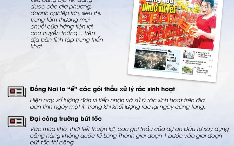 Tin tức nổi bật trên Báo Đồng Nai ra ngày 22-1-2024