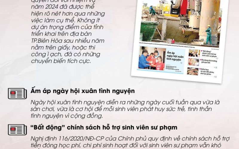 Tin tức nổi bật trên Báo Đồng Nai ra ngày 24-1-2024
