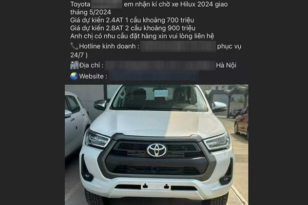 Toyota Hilux 2024 có giá khởi điểm từ 700 triệu đồng tại Việt Nam?