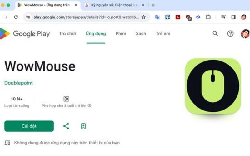 Ứng dụng WowMouse giúp biến đồng hồ thành chuột Bluetooth