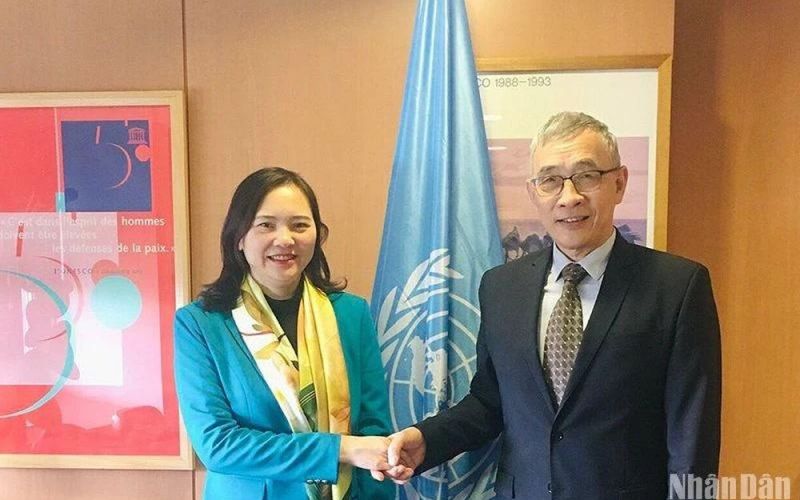 Việt Nam và UNESCO quyết tâm đưa quan hệ hợp tác tiếp tục đi vào chiều sâu, hiệu quả, thực chất